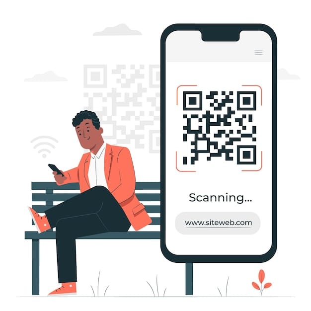 Qr code concept illustration